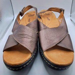 Clarks Sandals, Size 8.5, Brown
